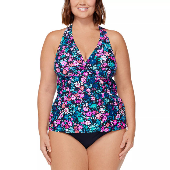 Plus Size H-Back Tankini Top & Bikini Bottoms, Created for Macy's