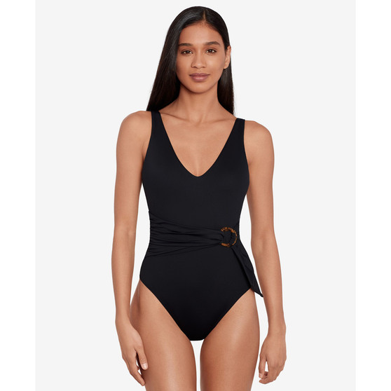 Women's Waist-Sash One Piece Swimsuit