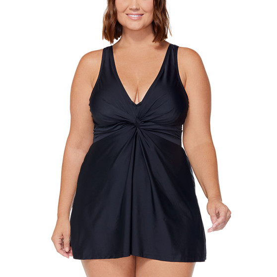 Plus Size Magnolia Underwire Swimdress, Created for Macy's