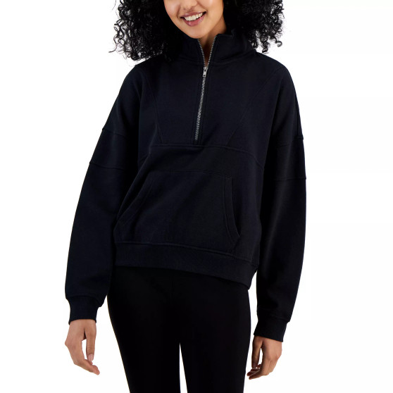 Juniors' Fleece Quarter-Zip Top