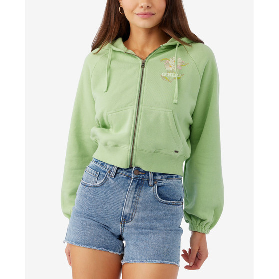 Juniors' Bash Terry Graphic Short Zip Hoodie