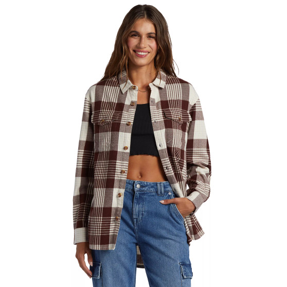 Juniors' Let It Go Plaid Boyfriend Shirt