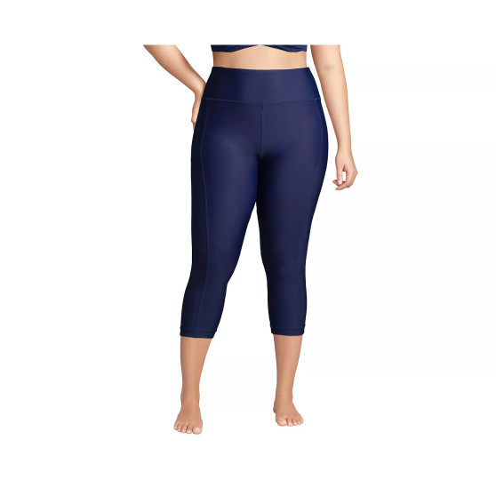 Women's Plus Size High Waisted Modest Swim Leggings with UPF 50 Sun Protection