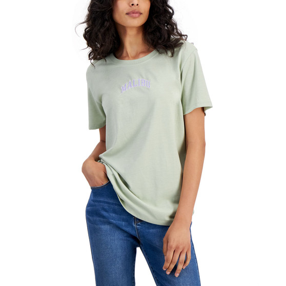 Juniors' Malibu Embroidered T-Shirt