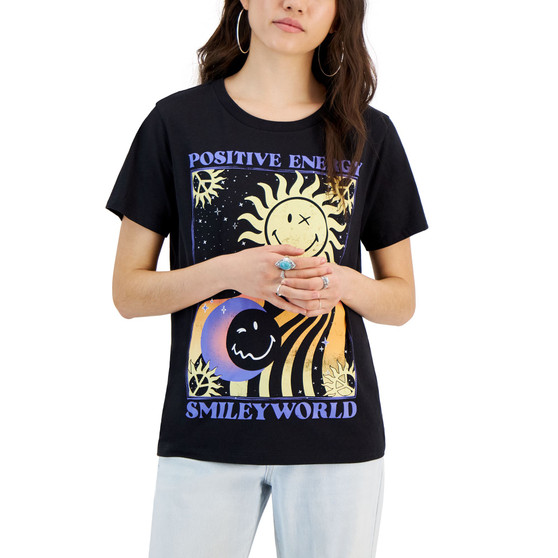 Juniors' Celestial Graphic Short-Sleeved T-Shirt