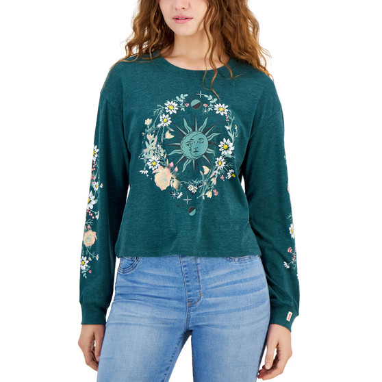 Juniors' Celestial Long-Sleeve T-Shirt