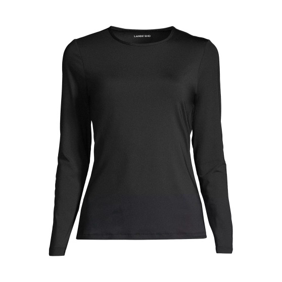 Women's Plus Size Long Crew Neck Long Sleeve Rash Guard UPF 50 Sun Protection Modest Swim Tee