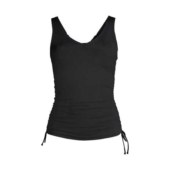 Women's Plus Size DDD-Cup Chlorine Resistant Adjustable V-neck Underwire Tankini Swimsuit Top