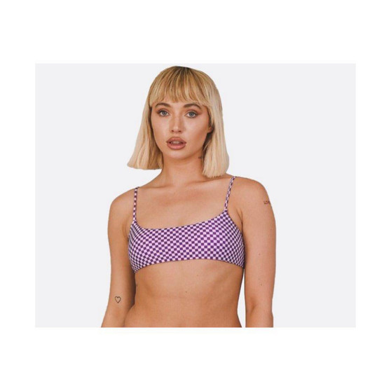 Checkmate Lace Up Crop Bikini Top