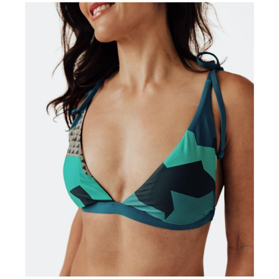 Women's Colorful Camo Triangle Swim Bikini Top
