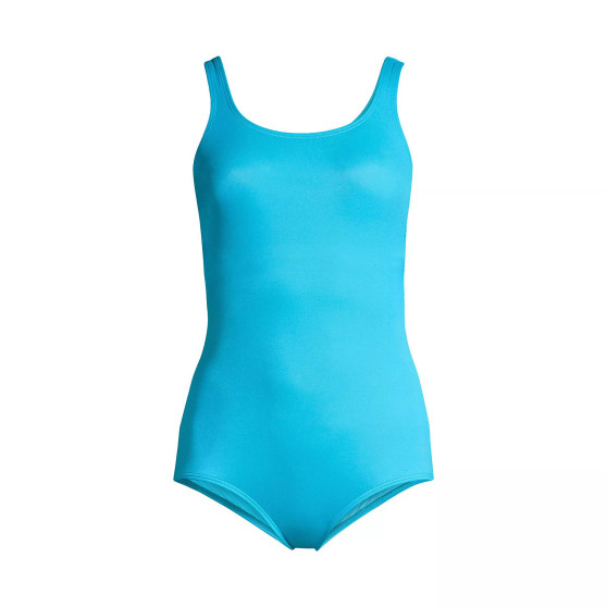 Women's Tummy Control Scoop Neck Soft Cup Tugless Sporty One Piece Swimsuit