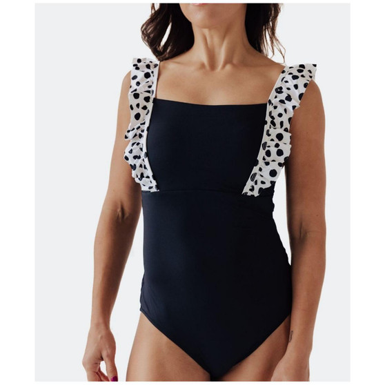 Women's Dalmatians on Vacation Ruffle One Piece Swimsuit