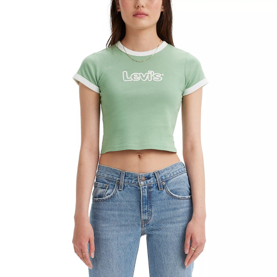 Women's Cropped Graphic Logo T-Shirt