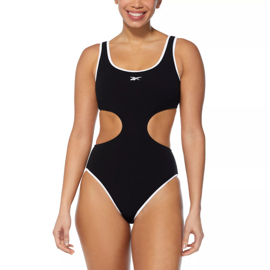 Women's Cutout Piping-Trim Tank One-Piece Swimsuit