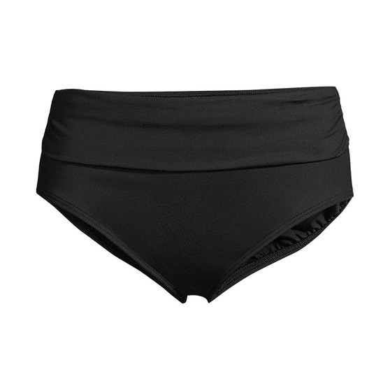 Women's Plus Size   Fold Over Mid Waist Bikini Swim Bottoms