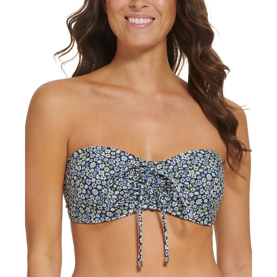 Women's Printed Molded-Cup Convertible-Strap Bra Bikini Top