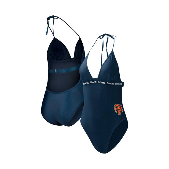 Women's Navy Chicago Bears Full Count One-Piece Swimsuit