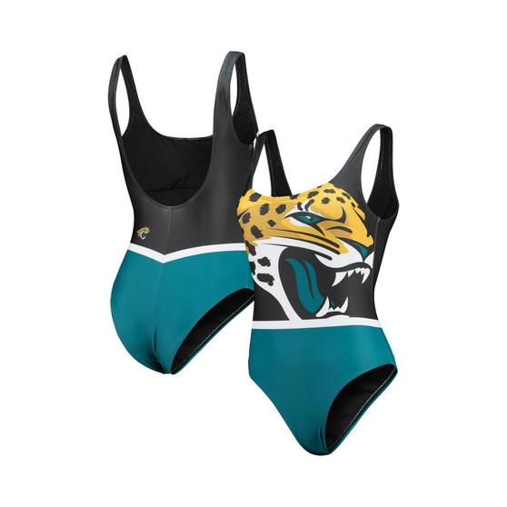 Women's Black Jacksonville Jaguars Team One-Piece Swimsuit