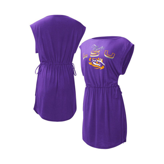 Women's Purple LSU Tigers GOAT Swimsuit Cover-Up Dress