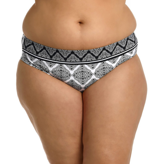 Plus Size Oasis Tile Mid-Rise Hipster Bikini Bottoms