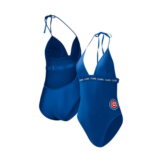 Women's Royal Chicago Cubs Full Count One-Piece Swimsuit