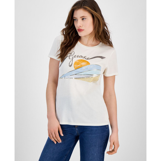Women's Short-Sleeved Sun Logo Graphic Easy T-Shirt