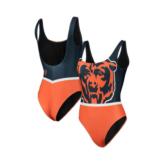 Women's Navy Chicago Bears Team One-Piece Swimsuit