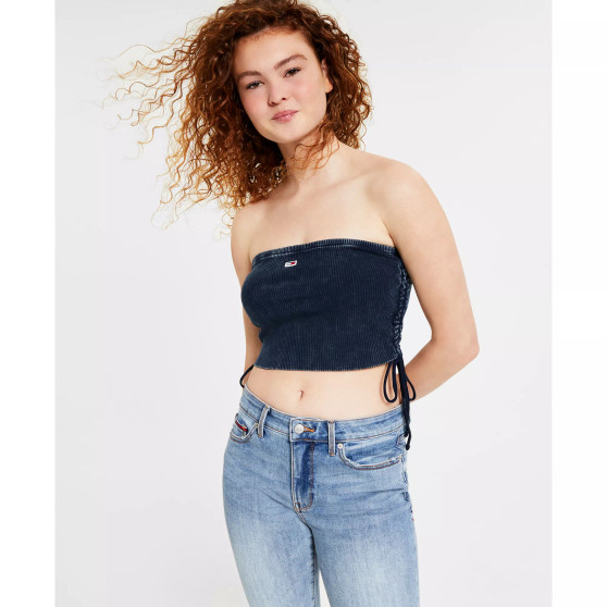 Women's Sleeveless Ruched Crop Top