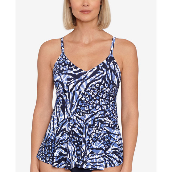 Women's Printed Underwire Tankini Top, Created For Macy's