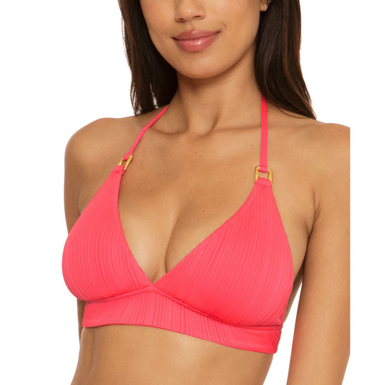 Women's Moon Ridge Ribbed Halter Bikini Top