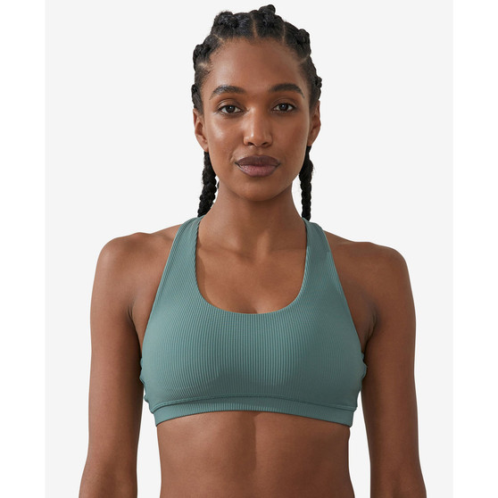 Women's Rib Strappy Sports Crop Top