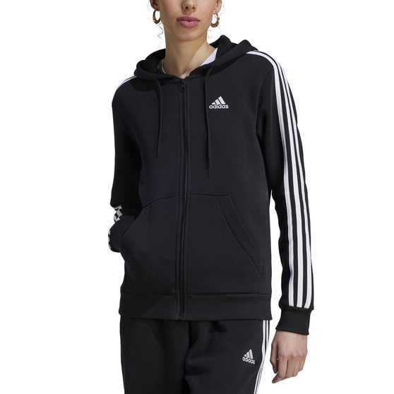 Women's Essentials 3-Stripe Full-Zipper Fleece Hoodie