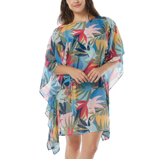 Coco Contours Chiffon Caftan Cover-Up Dress