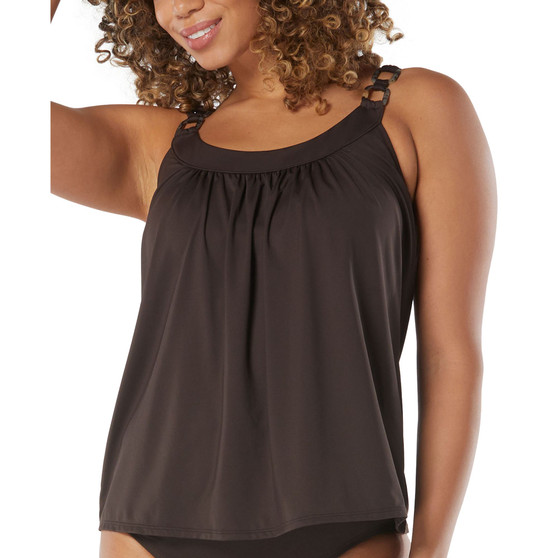 Women's Ultra Fit Embellished-Strap Tankini Top