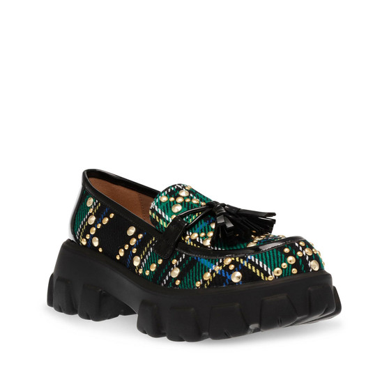 Women's Aleah Plaid Loafer with Studs