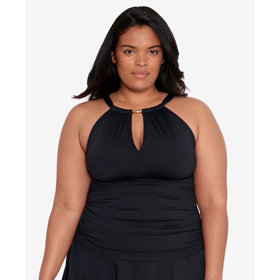 Plus Size High Neck Tankini