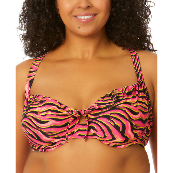 Trendy Plus Size Mane Event Underwire X-Back Bikini Top, Created for Macy's