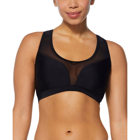 Women's Mesh-Inset Racerback Bikini Top