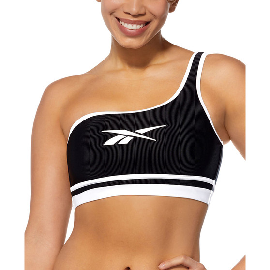 Women's One-Shoulder Ribbed Bikini Top