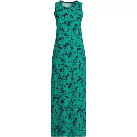 Women's Cotton Jersey Sleeveless Swim Cover-up Maxi Dress