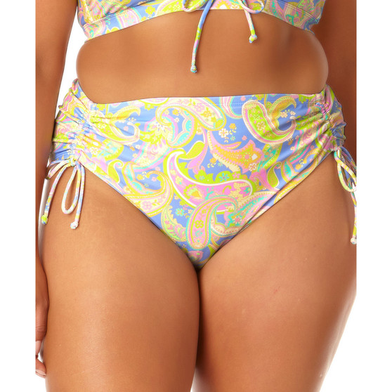 Salt + Cove Plus Size Printed Side-Cinched Swim Bottoms, Created for Macy's