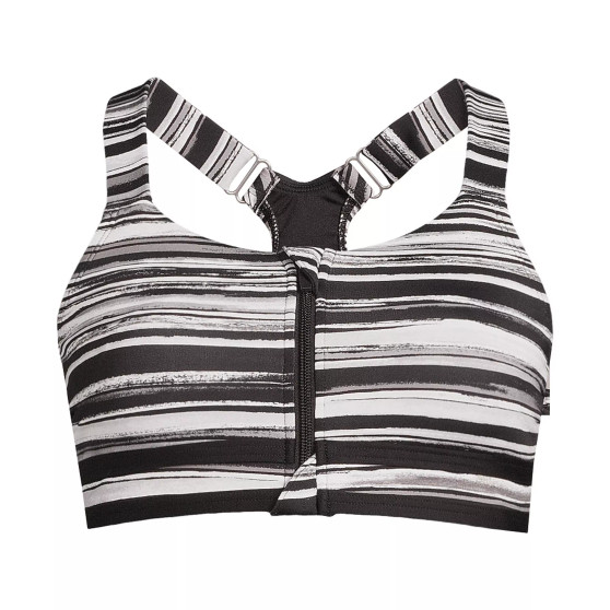 Women's Chlorine Resistant Zip Front Bikini Swimsuit Top with Adjustable Straps