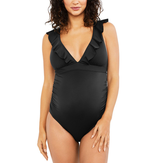 Maternity Ruffled One-Piece Swimsuit