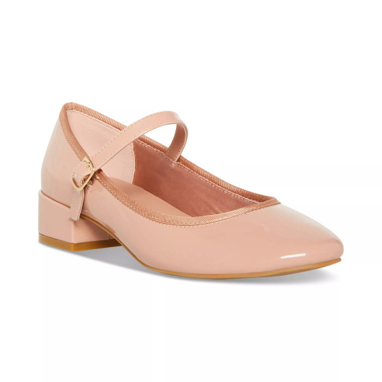 Tutuu Block-Heel Mary Jane Flats