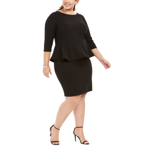 Plus Size Peplum Sheath Dress