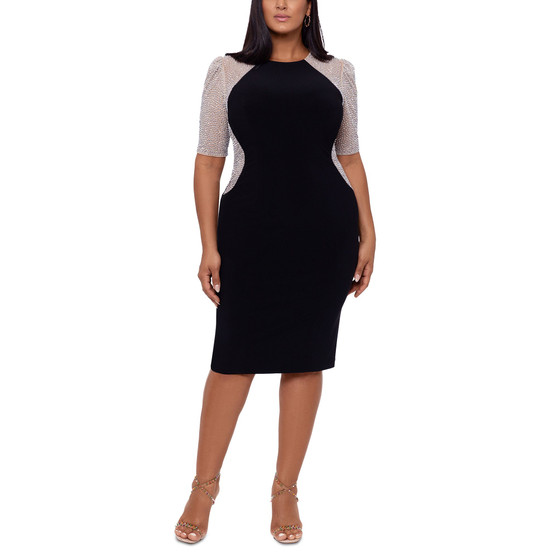 Plus Size Caviar Bead Dress