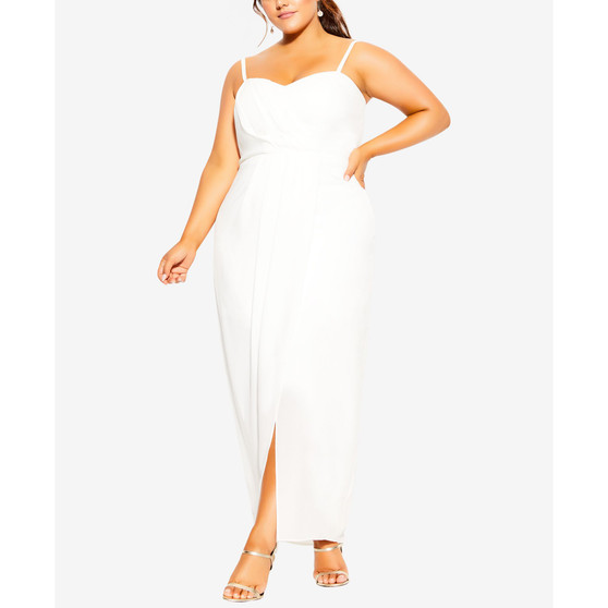 Trendy Plus Size Sweet Drape Maxi Dress