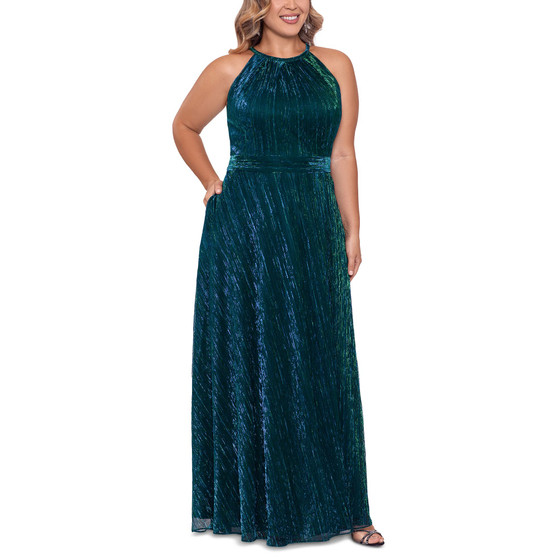 Plus Size Textured Gown