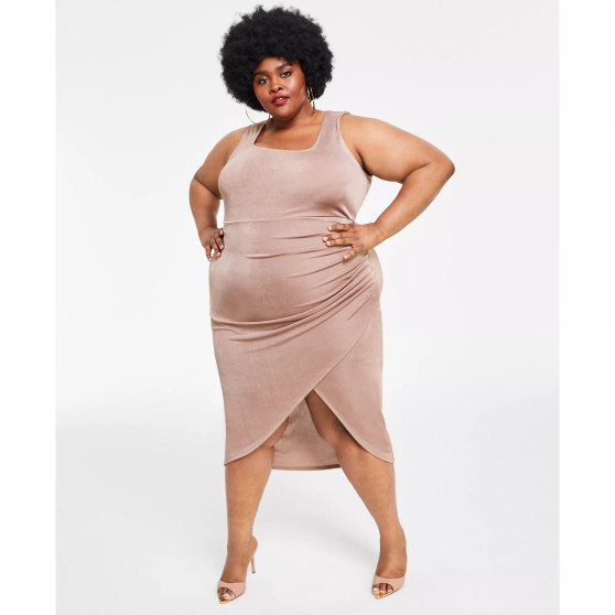 Trendy Plus Size Bodycon Ruched Dress