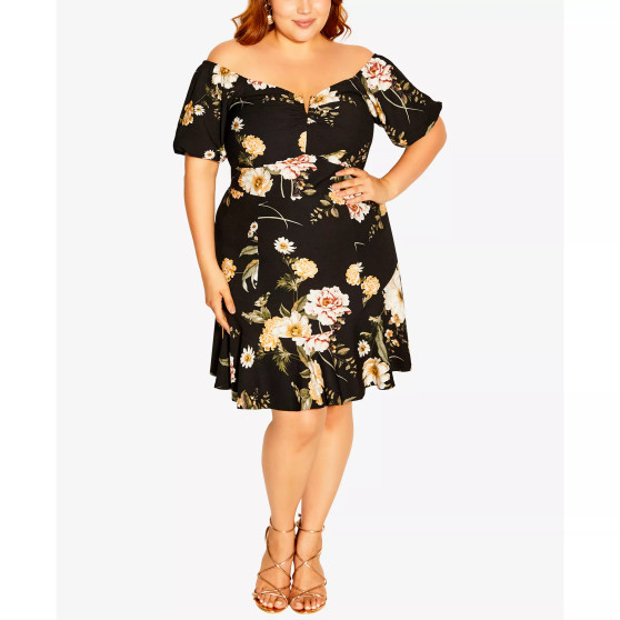 Trendy Plus Size Finch Floral Dress